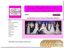 Tablet Screenshot of gretasbridal.com